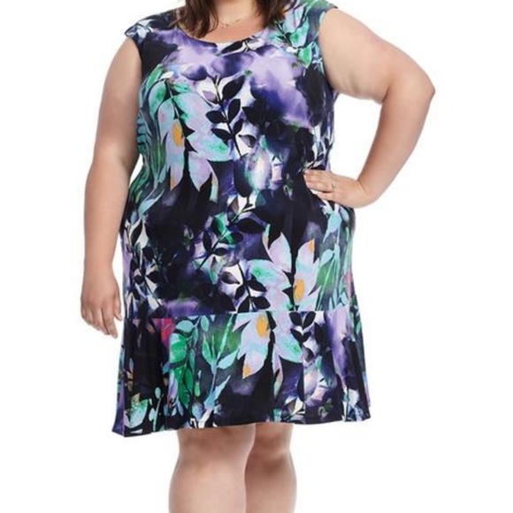 connected apparel Dresses & Skirts - Sleeveless Multicolored Fit And Flare Dress